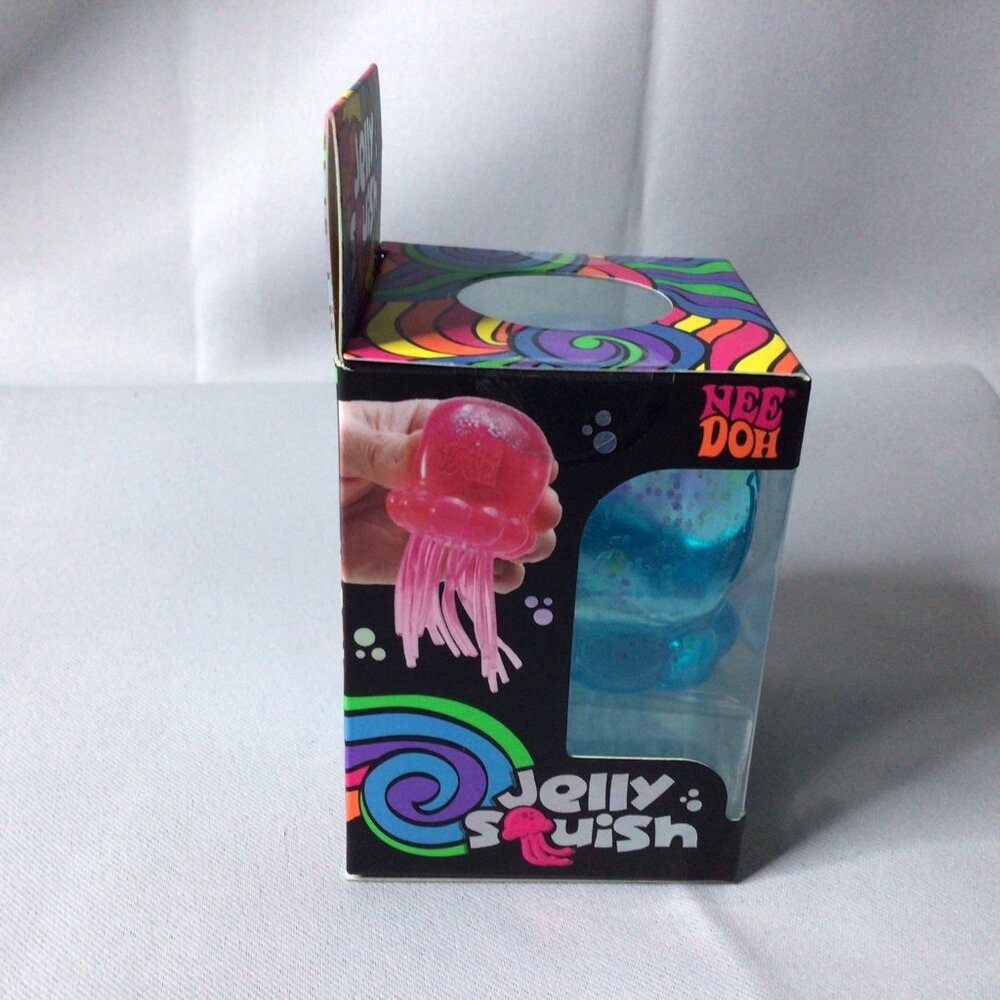 Nee Doh Blue JellySquish Sensory Squeeze Toy 3.5" Tall (1 JellySquish Per Order) - Picture 4 of 6